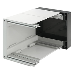 CombiCard 1000-3000 / CombiSet 500, 19" accessories, 19" internal construction for connectors DIN EN 60603-2 with blind front panels for basic element without front