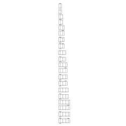 CombiCard 1000-3000 / CombiSet 500, Tie bar for mounting the fronts, Basic elements and rear lid