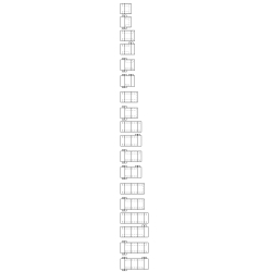 CombiCard 1000-3000 / CombiSet 500, N tie bars for mounting of the fronts, Basic elements BC...N (height 51 mm) and rear lid 