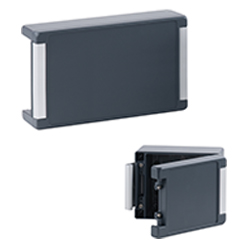 Bocube Alu, Enclosure with membrane lid, graphite grey, covers anodised, hinged