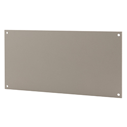 Bocard, Front panels for enclosures with terminal compartment, ABS light grey, 2 mm, embossed on one side