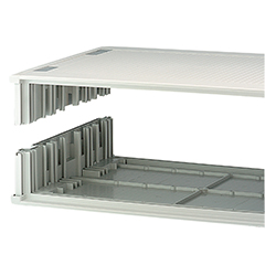 Internorm, Enclosure half-shells, plain, with fitted screw covers and collapsible feet