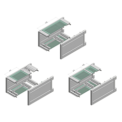 Interzoll, Perforated cover plates, galvanised lacquered sheet steel, visible surface light grey lacquered, hole dia. 2,5 mm