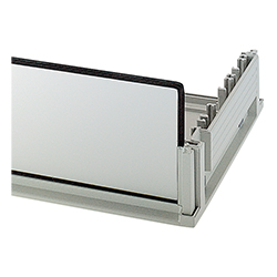 Internorm, Front/rear panels, plug-in, natural-coloured anodised aluminium, including fitted seal, IP 54