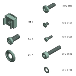 Interzoll, Screws, Interzoll mounting material