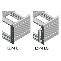 Interzoll Plus, Subrack flange, aluminium, silver-coloured anodised