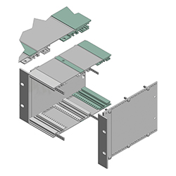 Interzoll, Cover plates, Clamp profile sets-l, natural-coloured anodised aluminium, for screwing on 2 cover plates behind each other