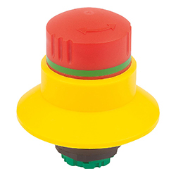 Emergency stop button, fitted version ø 22.3 mm with contact blocks, form B (81150)