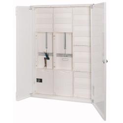 Complete meter cabinet for three-point mounting