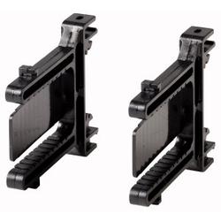 Top-hat rail adapter for hinged inspection window for the control relay's flush-mounting plates