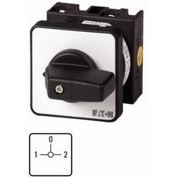 Ammeter selector switches, Contacts: 6, 20 A, 2 converters, front plate: 1-0-2, 90 °, maintained, flush mounting