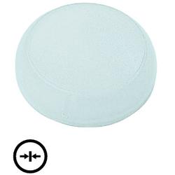 Lens, indicator light white, flush, clamp symbol