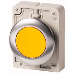 Push-buttons, flat front, flush, maintained, yellow, blank