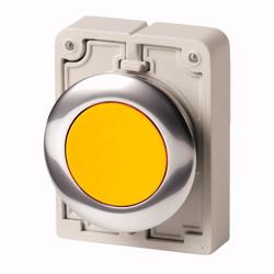 Pushbuttons, Flat Front, flush, maintained, yellow, blank