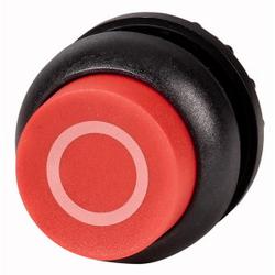 Pushbutton, raised, red 0, maintained