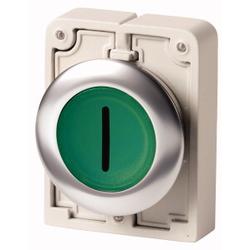 Illuminated push-buttons, flat front, flush, momentary, green, labeled M30I-FDL-G-X32