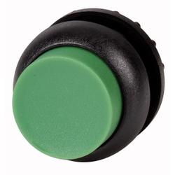 Pushbutton, raised, green, maintained