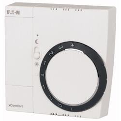 Room controller, radio, 0-40 degree, +lowering switch, with humidity sensor