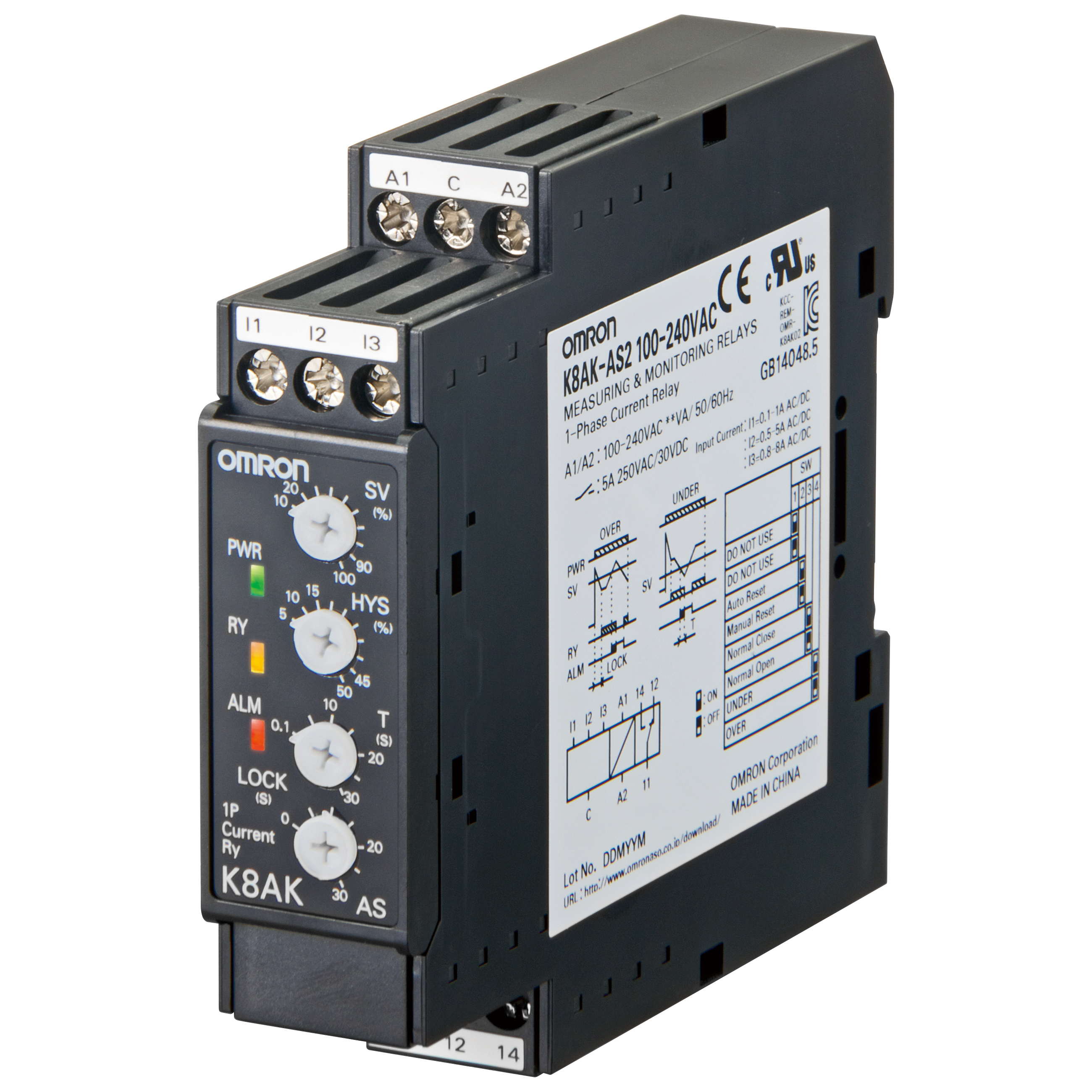 Single-phase Current Relay [K8AK-AS]