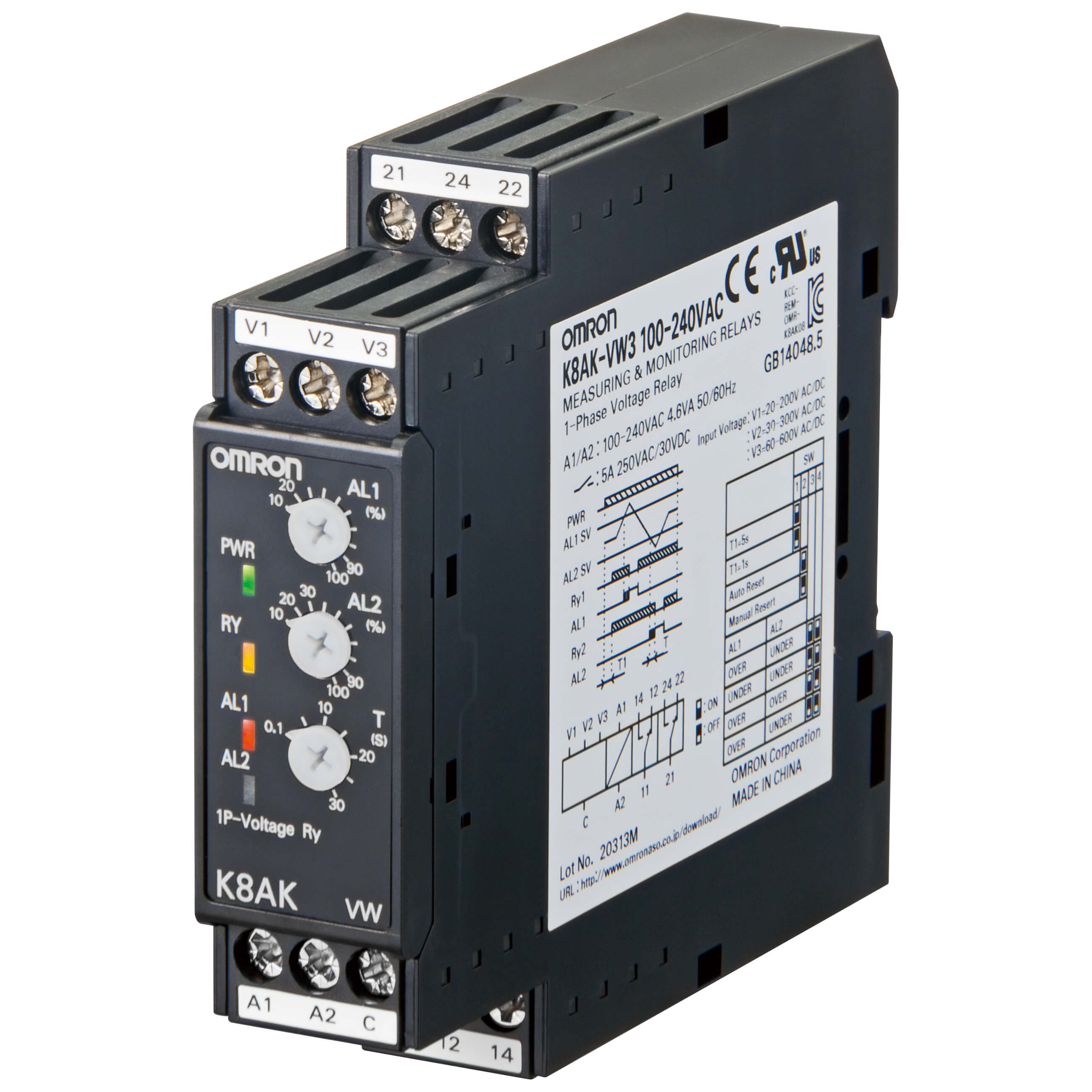 Single-phase Overvoltage/Undervoltage Relay [K8AK-VW]