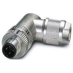 Connector SACC, Plug angled M12, D-coded, shielded
