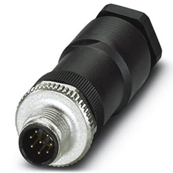 Connector SACC, Plug straight M12, Screw connection