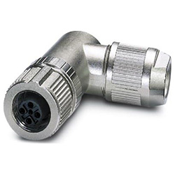 Connector SACC, Socket angled M12, D-coded, shielded