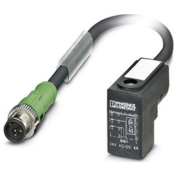 Sensor / actuator cable SAC-3PP, Plug straight M12