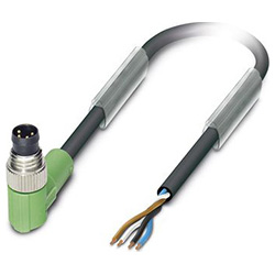 Sensor / actuator cable SAC-4P, Plug angled M8