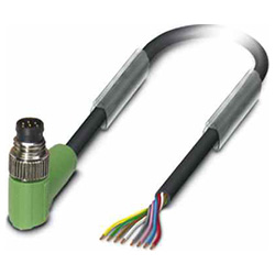 Sensor / actuator cable SAC-8P, Plug angled M8