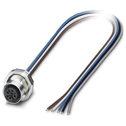 Installation plug-in connectors SACC-DSI-M12FS, with 0.5 m TPE litz wire