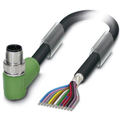 Sensor / actuator cable SAC-12 P, Plug angled