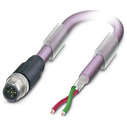 Bus system cable SAC-2P, Plug straight M12