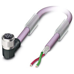 Bus system cable SAC-2P, Socket angled M12 SPEEDCON