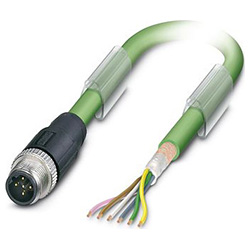 Bus system cable SAC-5P, Plug straight M12, B-coded