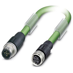 Bus system cable SAC-5P, Plug straight M12, B-coded, Socket straight M12, B-coded