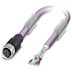 Bus system cable SAC-5P, Socket straight M12, A-coded