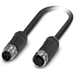 Bus-Cable SAC-5P, Plug straight M12, Socket straight M12
