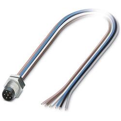 Flush-type connector SACC-DSI, male, M8, with 0.5 m TPE litz wire
