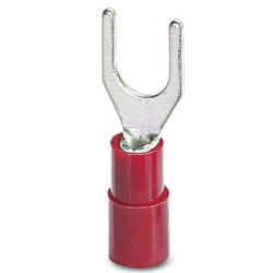 Fork-type cable lug, red, 0.5 - 1.5 mm²