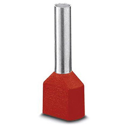 Twin ferrule 2 x 1 mm² x 12 mm Partially insulated