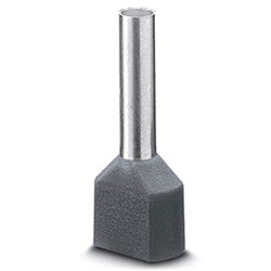 Twin ferrule 2 x 2.50 mm² x 10 Partially insulated