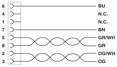 Bus system cable, SAC-6P