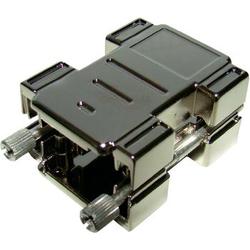 D-SUB adapter housing with large internal cable compartment