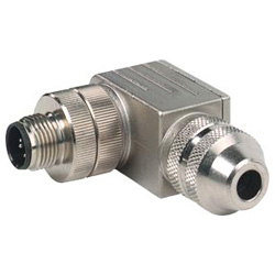 M12 connector, PROFIBUS angled