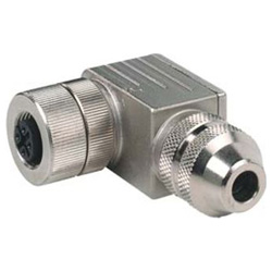 M12 socket for PROFIBUS angled