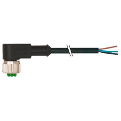 Control cable Pre-assembled at one end M12 socket angled