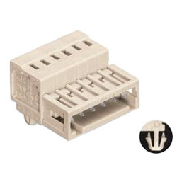 Spring Type Connector, 734 Series, 3.5 mm Pitch, Male Snap Infoot (Hole Stop) Type 734-304/018-000