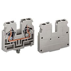 End terminal block, with snap-in mounting foot 869