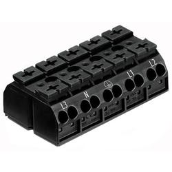 4-conductor chassis-mount terminal strip 862, 5-pole, Snap-in feet, L3-N-PE-L1-L2